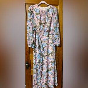 Eliza J long sleeve floral dress